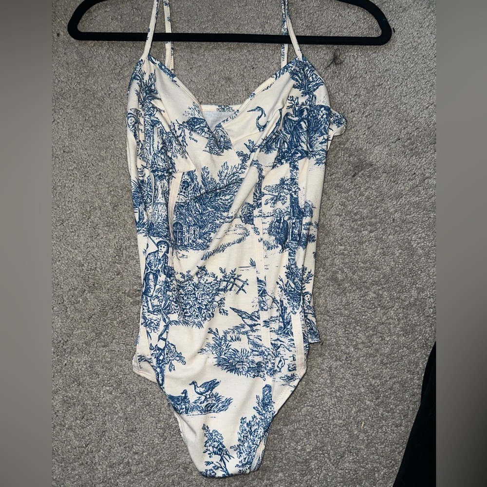 NEW NEVER WORN Santorini Beach Mock Corset Bodysuit
